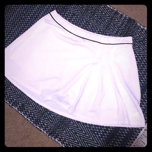 White tennis skirt